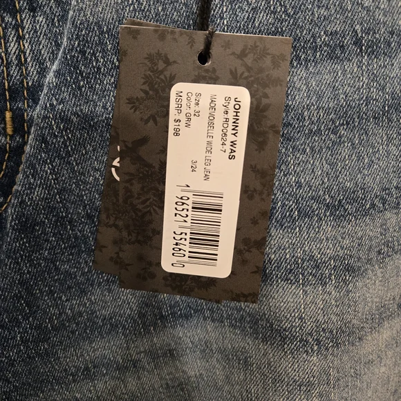 Johnny Was Sasson Mademoiselle Wide Leg JeansSize 32 - NWT